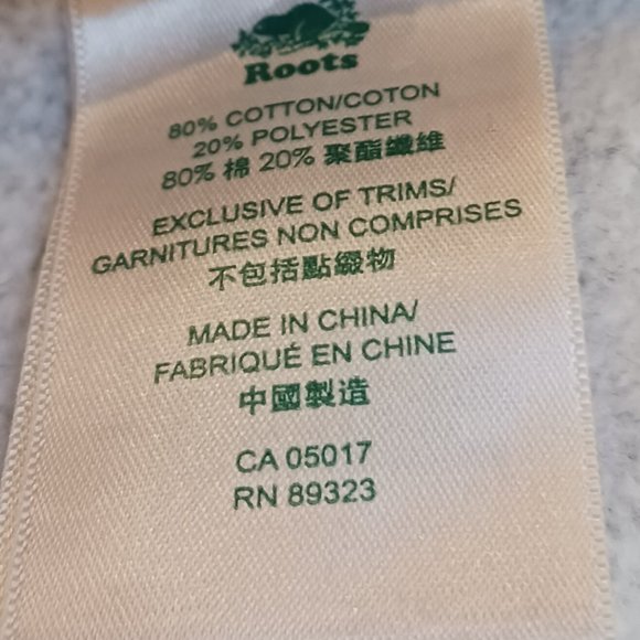 Roots Salt and Pepper  Crew Neck Sweat Shirt  Size S - Picture 9 of 11